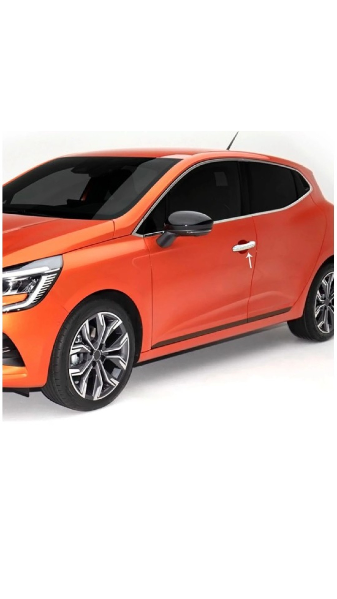 Renault Clio 5 Krom Kapı Kolu 2019 Üzeri Uyumlu Paslanmaz Çelik