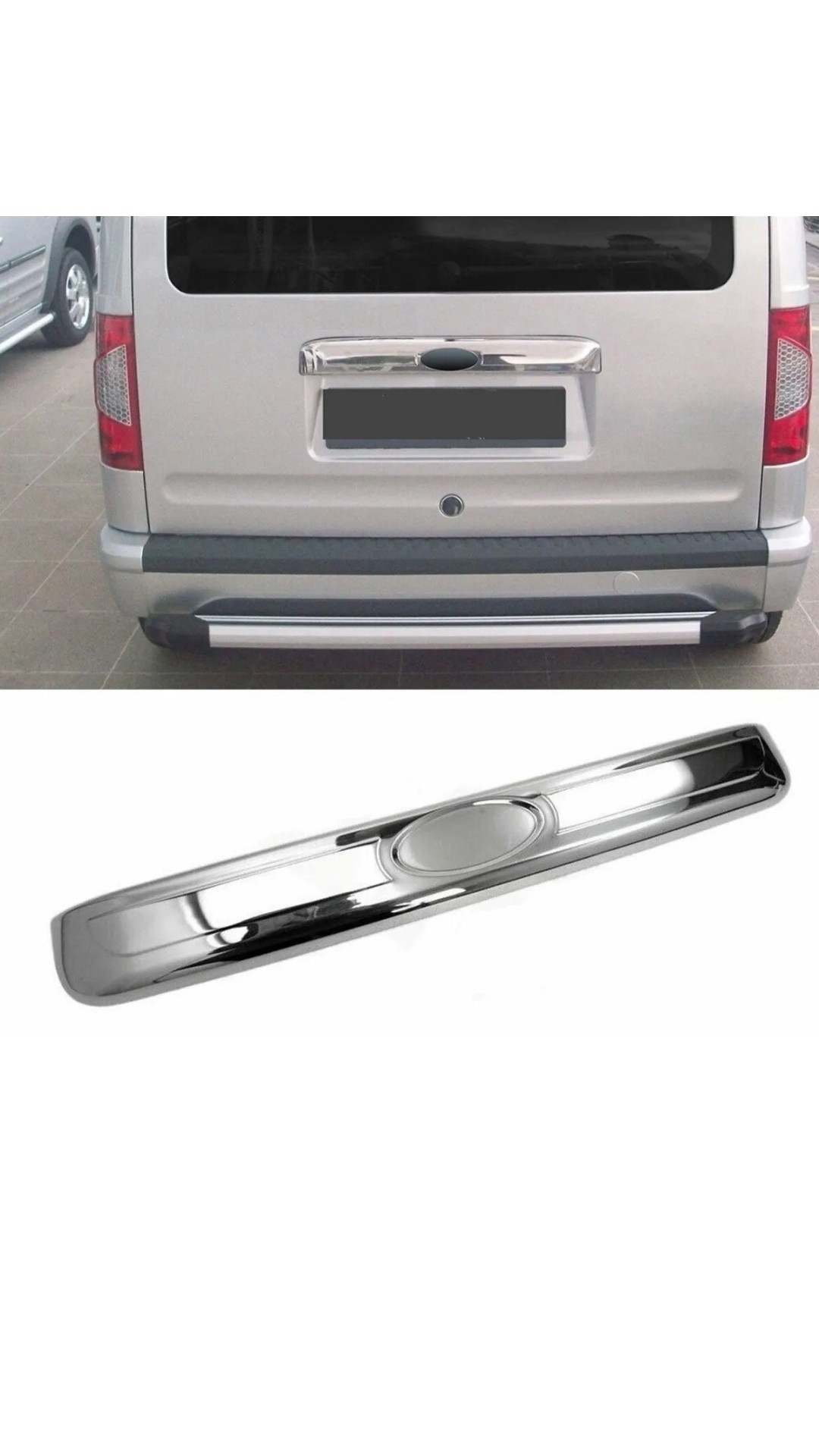 Ford Connect Krom Bagaj Çıtası Plakalık Üstü 2009-2014 Ford Connect Krom Bagaj Çıtası Plakalık Üstü 2009-2014
