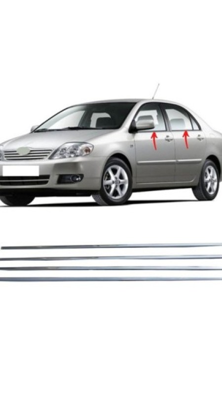 Toyota Corolla Krom Cam Çıtası 2002-2007 Uyumlu