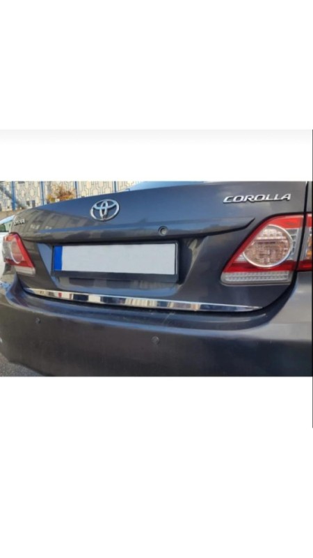 Toyota Corolla Krom Bagaj Alt Çıtası 2007-2012 Model Aralığı Uyumlu Parlak Paslanmaz Çelik 