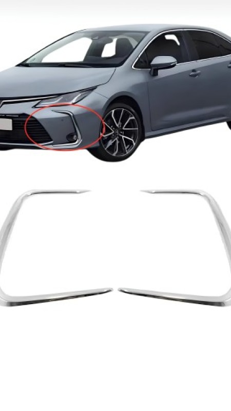 Toyota Corolla Krom Parlak Sis Çerçevesi 2019 Üzeri Uyumlu