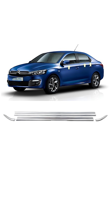 Citroen C-Elysee Krom Cam Çıtası 2012 Üzeri Paslanmaz Çelik 
