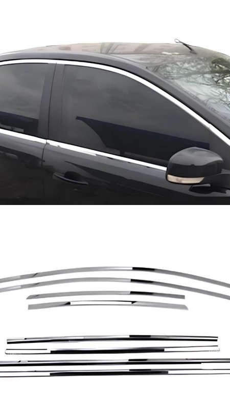 Ford Focus 2 Sedan Krom Cam Çerçeve 2005-2011 Model Uyumlu 