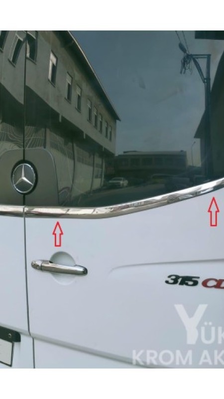 Volkswagen Crafter Krom Arka Cam Alt Çıtası 2006-2017 Model Aralığı Uyumlu Parlak Paslanmaz Çelik 