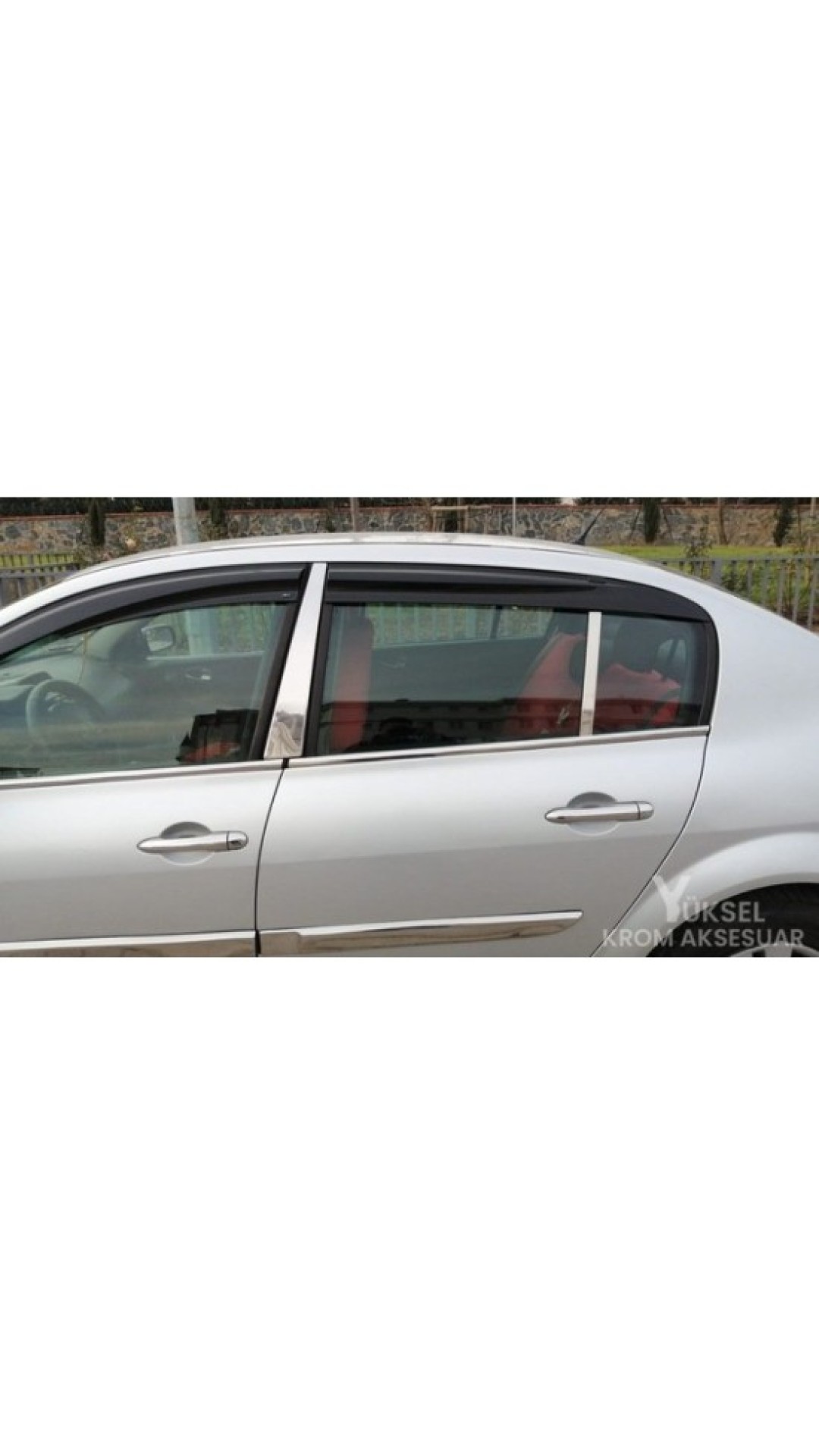 Renault Megane 2 Sedan Krom Kapı Direği 2004-2010 Model Aralığı Uyumlu