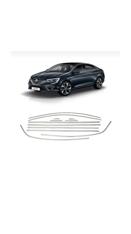 Renault Megane 4 Krom Cam Çerçeve 2016-2023 Model Aralığı Uyumlu