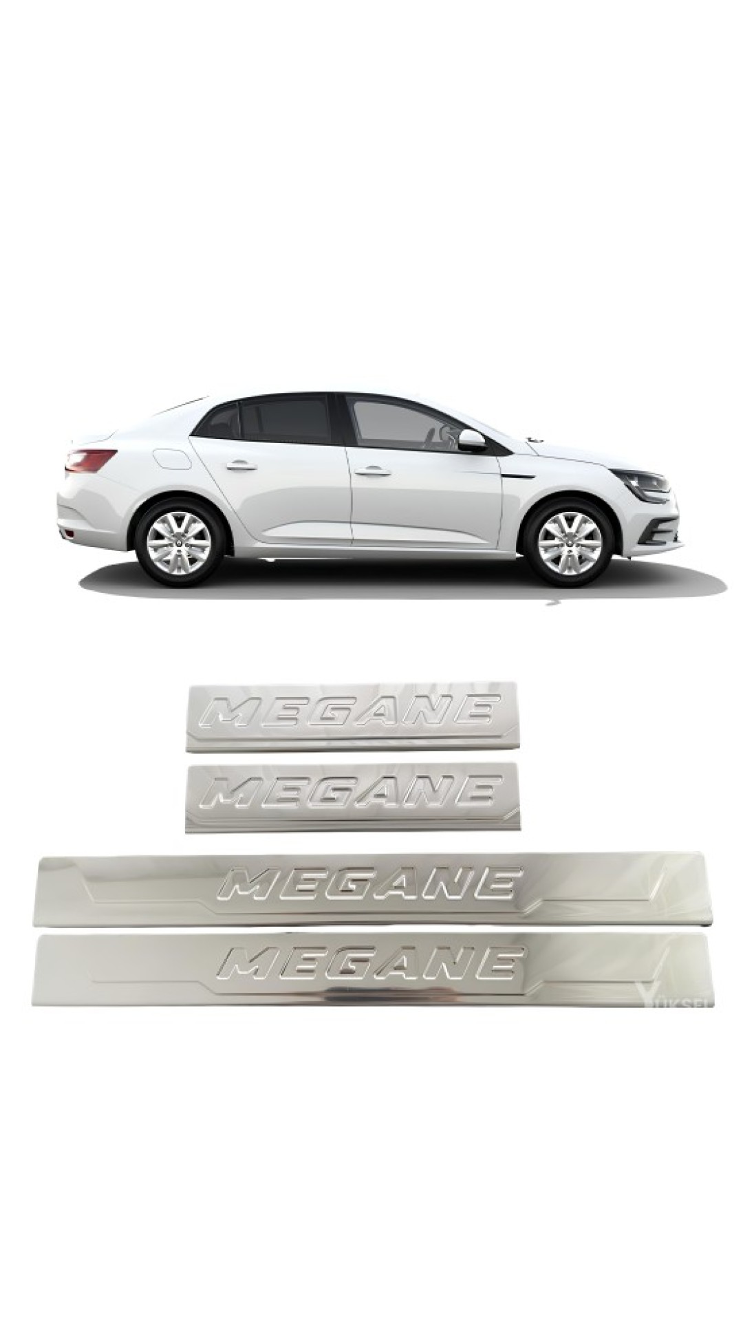 Renault Megane 4 Krom Baskılı Eşiği 2016-2023 Model Aralığı Uyumlu Renault Megane 4 Krom Baskılı Eşiği 2016-2023 Model Aralığı Uyumlu