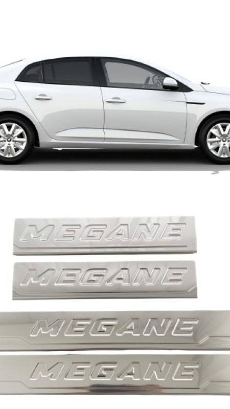 Renault Megane 4 Krom Baskılı Eşiği 2016-2023 Model Aralığı Uyumlu