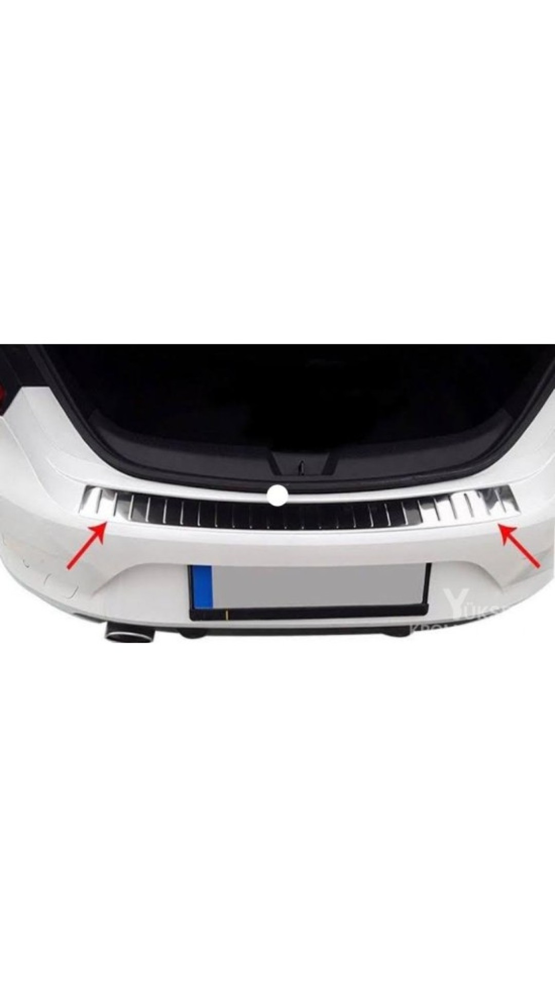 Renault Megane 4 Krom Arka Tampon Eşiği 2016-2023 Model Aralığı Uyumlu
