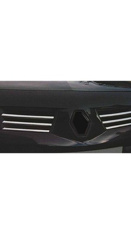 Renault Megane 2 Krom Ön Panjur 6 Parça 2004-2006 Model Aralığı Uyumlu Parlak Paslanmaz Çelik 