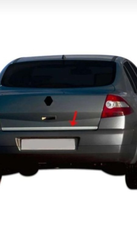 Renault Megane 2 Sedan Krom Bagaj Alt Çıtası 2004-2010 Model Aralığı Uyumlu