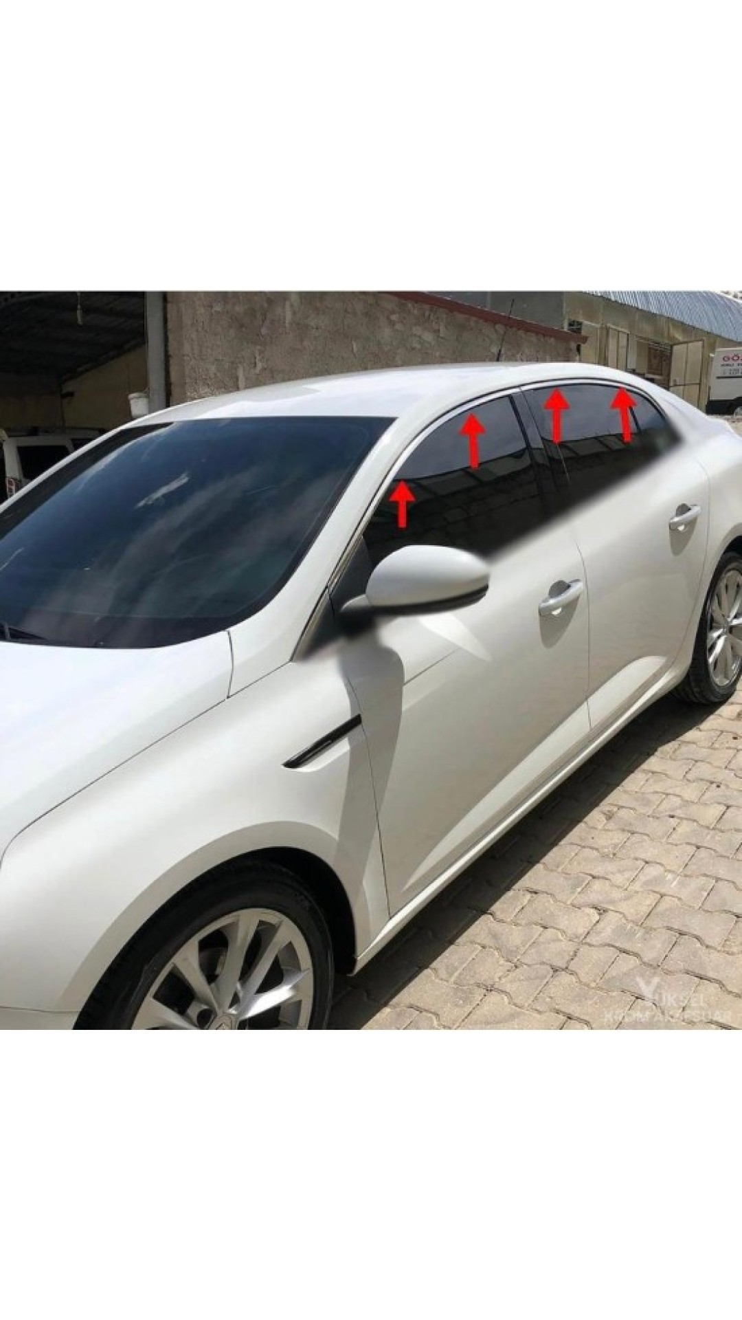 Renault Megane 4 Krom Cam Üst Çıtası 2016-2023 Model Aralığı Uyumlu Paslanmaz Çelik