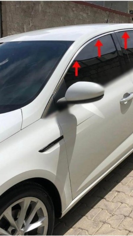 Renault Megane 4 Krom Cam Üst Çıtası 2016-2023 Model Aralığı Uyumlu Paslanmaz Çelik 