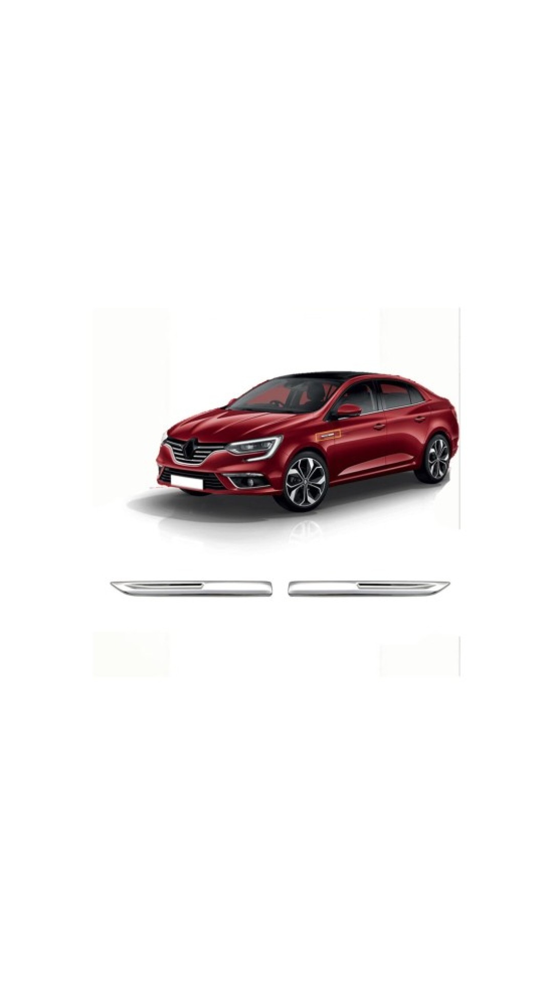 Renault Megane 4 Krom Yan Çamurluk 2016-2020 Model Aralığı Uyumlu Renault Megane 4 Krom Yan Çamurluk 2016-2020 Model Aralığı Uyumlu