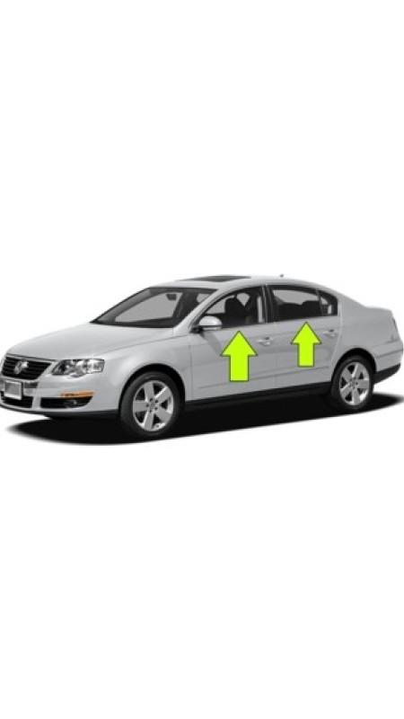Volkswagen Passat B6 Krom Cam Çıtası 2005-2012 Model Aralığı Uyumlu Parlak Paslanmaz Çelik 