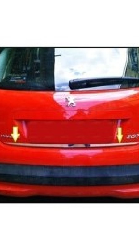 Peugeot 207 Krom Bagaj Alt Çıtası 2006 Üzeri Uyumlu Paslanmaz Çelik 
