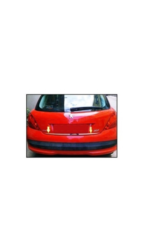 Peugeot 207 Krom Bagaj Alt Çıtası 2006 Üzeri Uyumlu Paslanmaz Çelik 