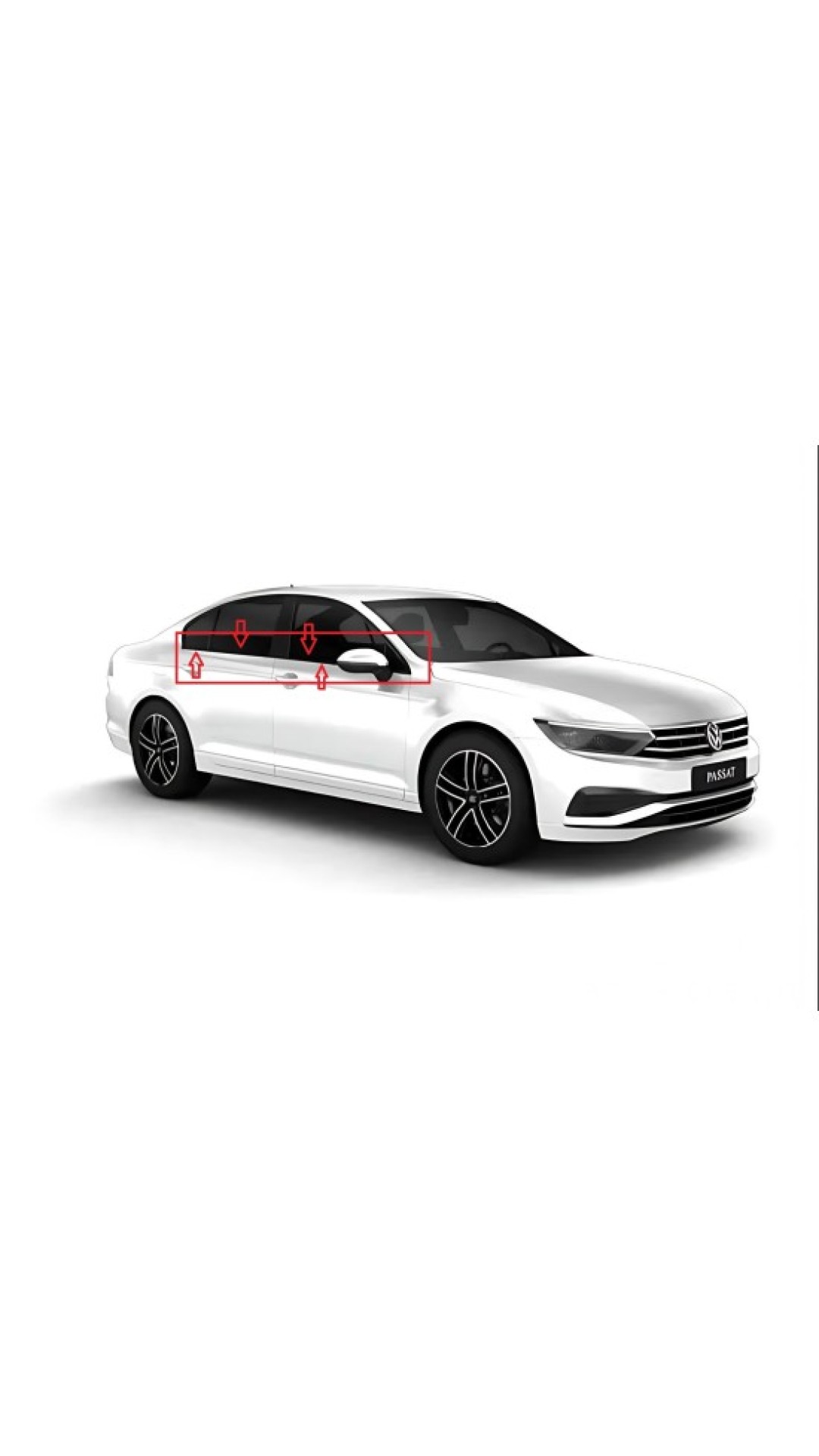 Volkswagen Passat 2019 Üzeri Uyumlu Cam Alt Çıtası 4 Parça