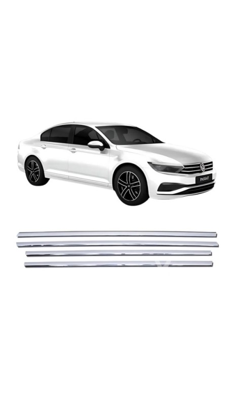 Volkswagen Passat 2019 Üzeri Uyumlu Cam Alt Çıtası 4 Parça
