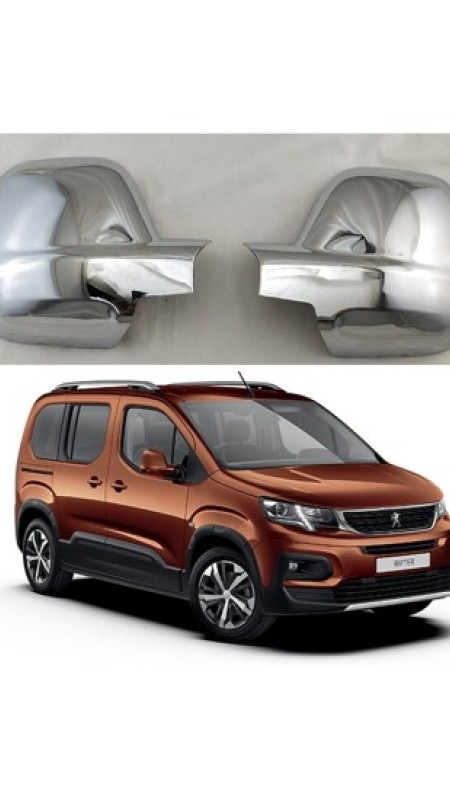 Peugeot Rifter Krom Parlak Ayna Kapağı 2019 Üzeri Uyumlu 