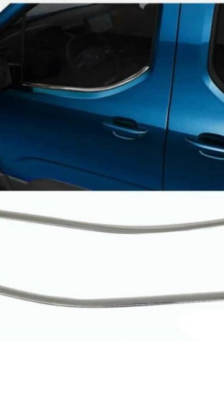 Peugeot Rifter Krom Cam Çıtası 2019 Üzeri Uyumlu Paslanmaz Çelik 