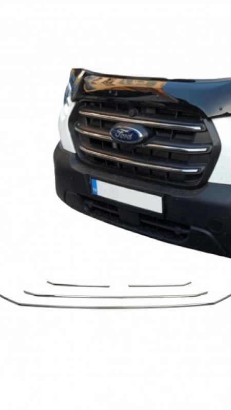 Ford Transit Parlak Paslanmaz Çelik Krom Ön Panjur 2019-2024