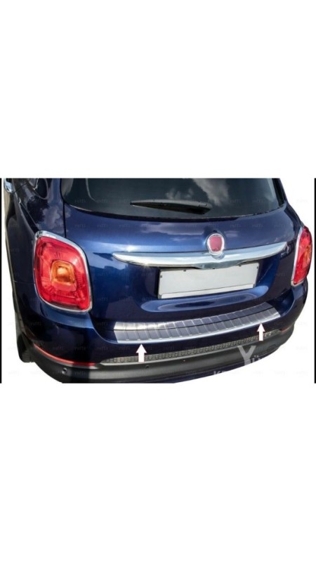 Fiat 500 X Krom Arka Tampon Eşiği 2014 Model Üzeri Paslanmaz Çelik 