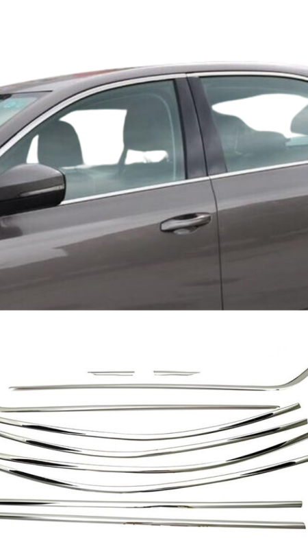 Skoda Octavia A7 Krom Cam Çerçeve Tam Tur 2013-2019 Uyumlu 