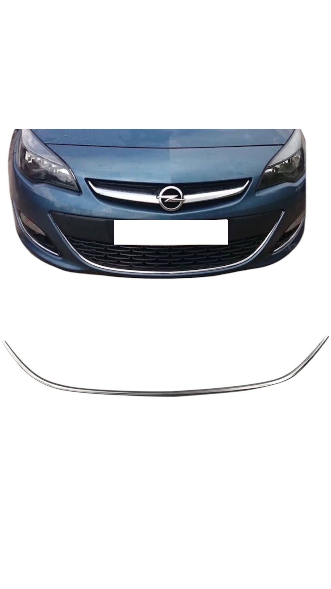 Opel Astra J Sedan Krom Ön Tampon Çıtası 2010 Üzeri Uyumlu
