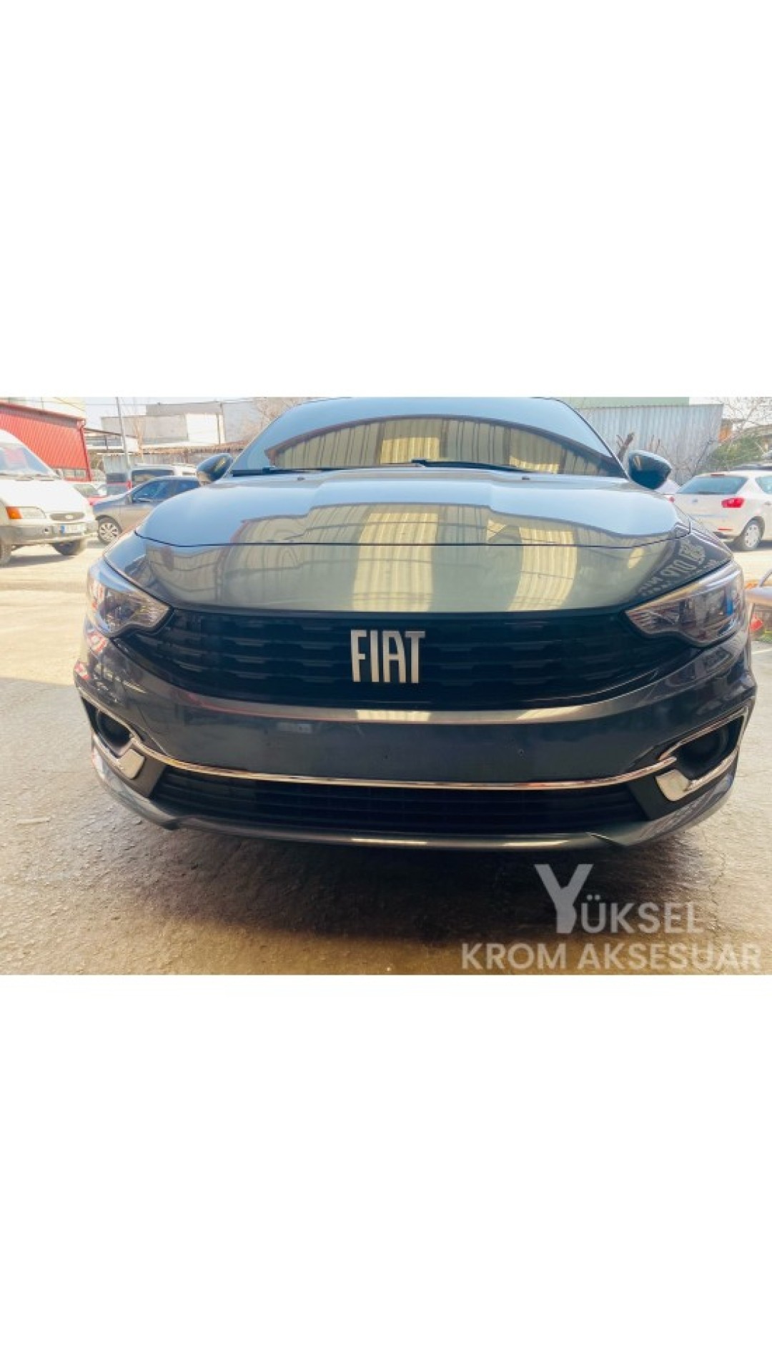 Fiat Egea Sedan Krom Ön Tampon Çıtası 2020 Model Üzeri Uyumlu