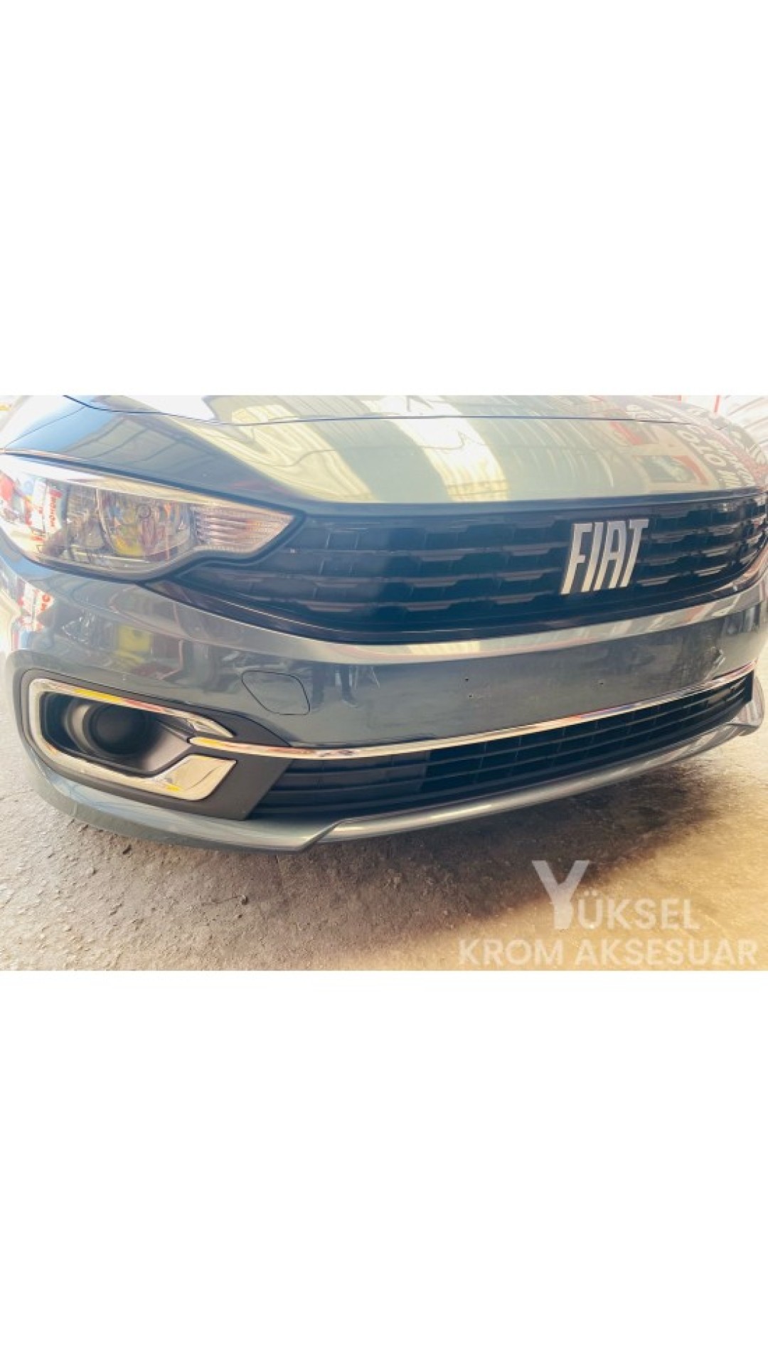 Fiat Egea Sedan Krom Ön Tampon Çıtası 2020 Model Üzeri Uyumlu