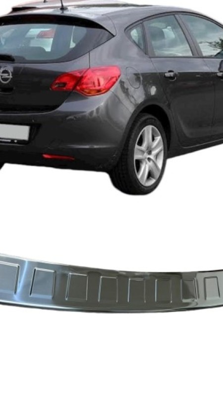 Opel Astra J Hb Krom Arka Tampon Eşiği 2010-2014 Model Aralığı Uyumlu Parlak Paslanmaz Çelik 