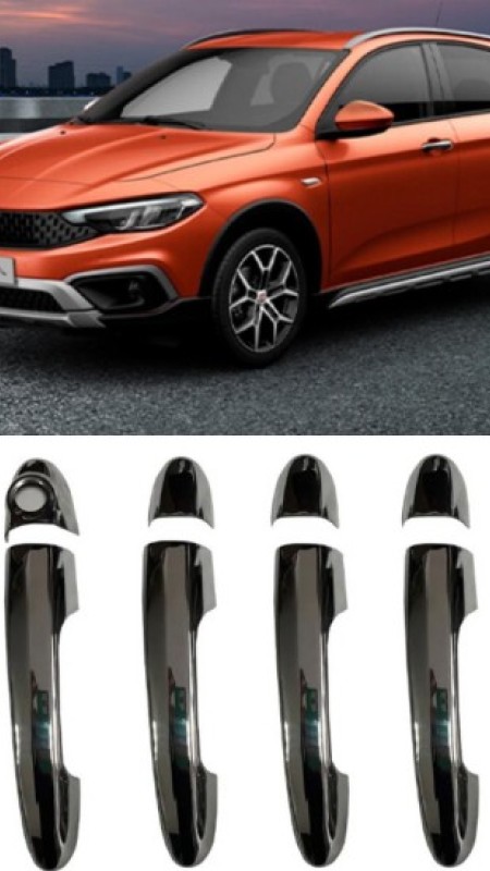 Fiat Egea Cross Krom Kapı Kolu 2015 Üzeri Uyumlu Paslanmaz Çelik 