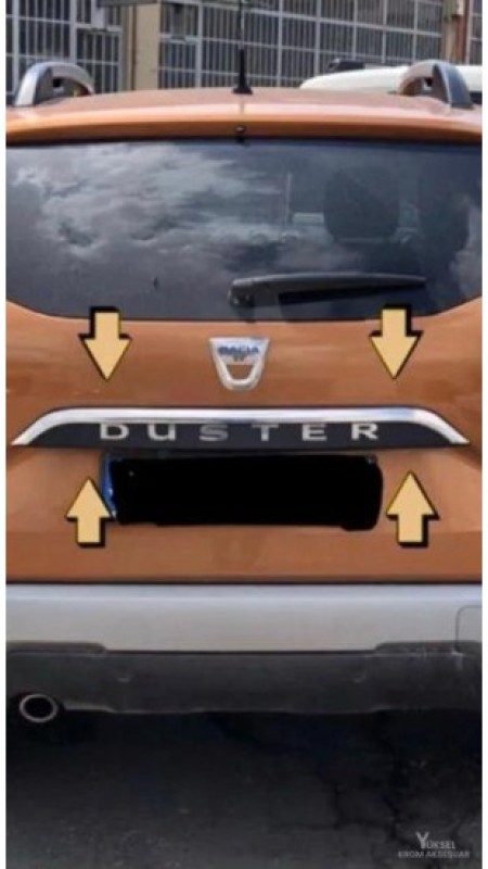 Dacia Duster Krom Parlak Arka Bagaj Çıtası 2018 Üzeri Modellere Uyumlu 