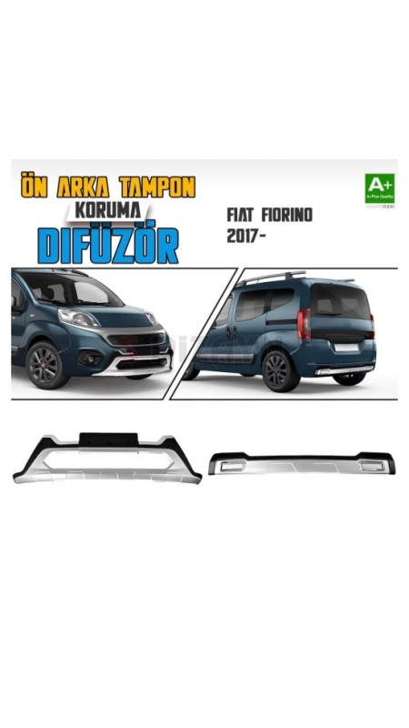 Fiat Fiorino Ön ve Arka Tampon Koruma Difüzör Seti 2017 Model Üzeri Uyumlu