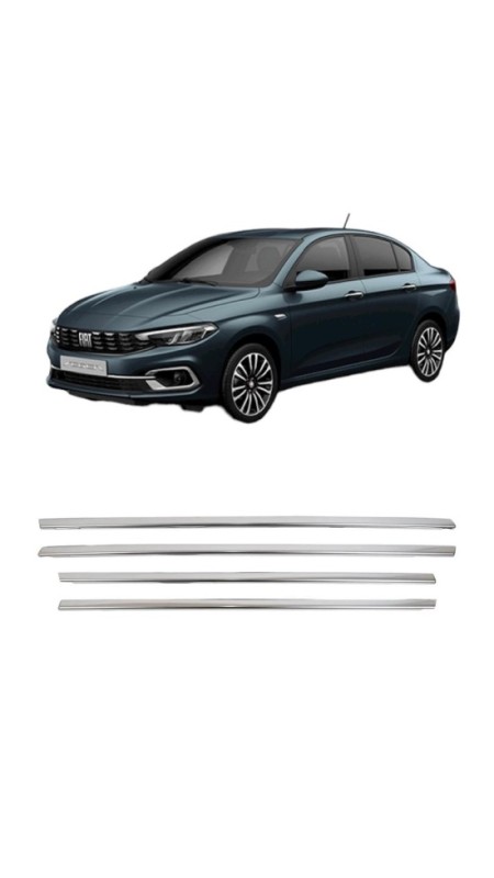Fiat Egea Sedan Krom Cam Çıtası 2014-2023 Model Uyumlu Geniş Tip