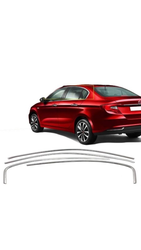 Fiat Egea Krom Malzeme Cam Üst Çıtası 2014-2024 Model Aralığı Uyumlu