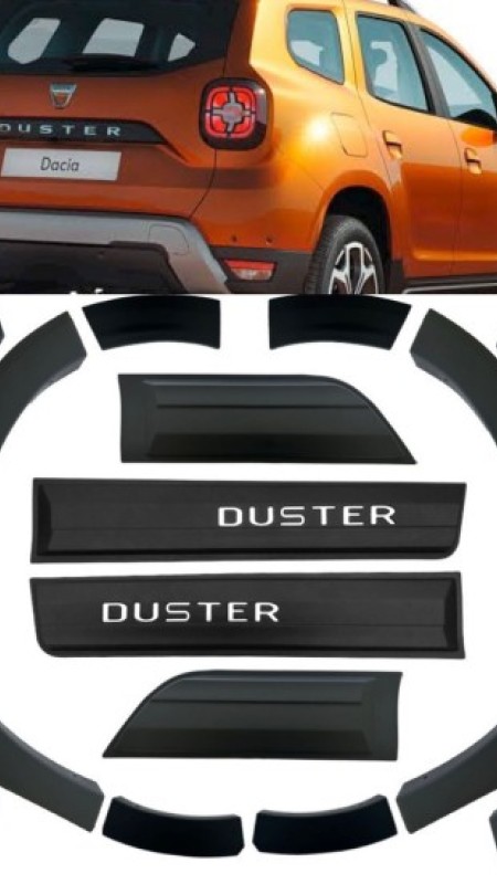Dacia Duster 2018 Model Üzeri Dodik Seti Krom Detaylı