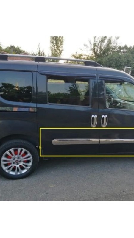 Fiat Doblo Krom Yan Kapı Çıtası 2010 Üzeri Uyumlu Paslanmaz Çelik 