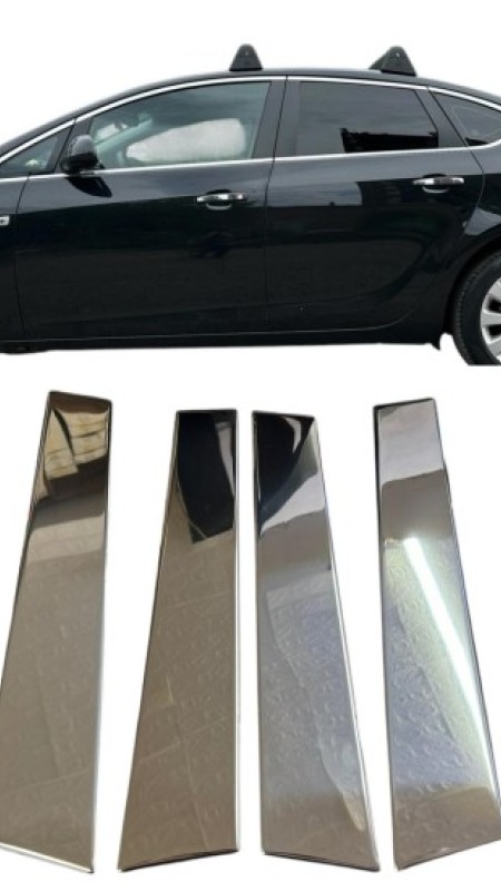 Opel Astra J Sedan Krom Kapı Direği 2012-2019 Model Aralığı Uyumlu Parlak Paslanmaz Çelik 