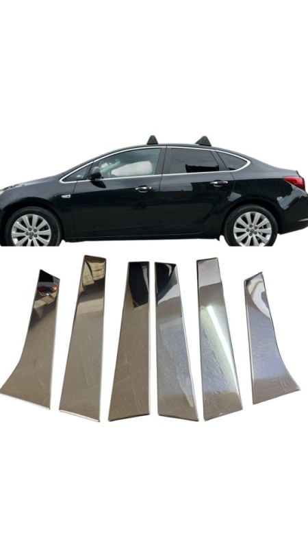 Opel Astra J Sedan Krom Kapı Direği 2012-2019 Model Aralığı Uyumlu Parlak Paslanmaz Çelik 