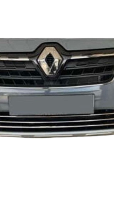 Renault Express Krom Ön Tampon Çıtası 2021 Üzeri Uyumlu 3 Parça Parlak Paslanmaz 
