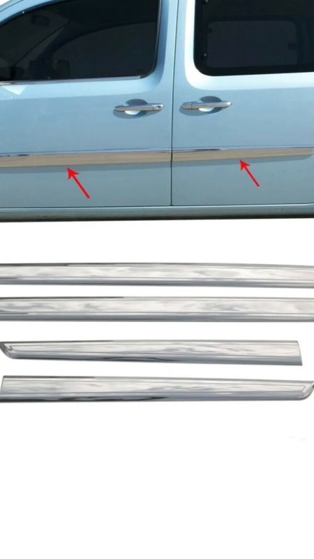 Renault Kangoo Krom Yan Kapı Çıtası 2008-2011 Model Aralığı Uyumlu 