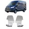 Ford Transit Parlak Paslanmaz Krom Ayna Kapağı 2014-2024 Model Aralığı Uyumlu