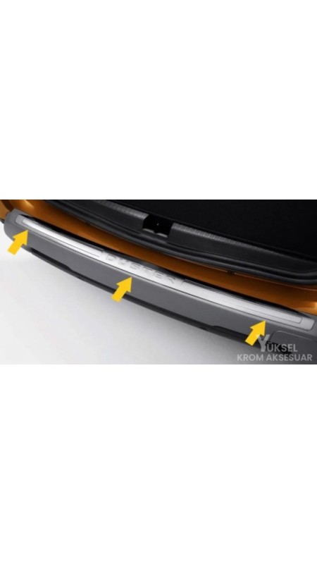 Dacia Duster Krom Arka Tampon Eşiği 2018 Model Üzeri Uyumlu Yazısız 