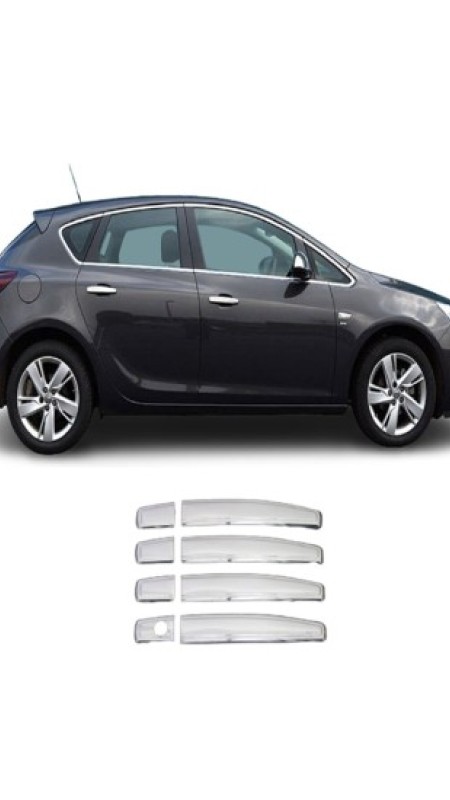 Opel Astra J Krom Kapı Kolu 2010 Üzeri Uyumlu Parlak Paslanmaz Çelik 