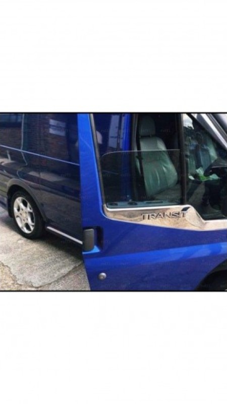 Transit Krom Cam Çıtası 2 Parça 2006-2014 Arası Paslanmaz Çelik Geniş Yazılı