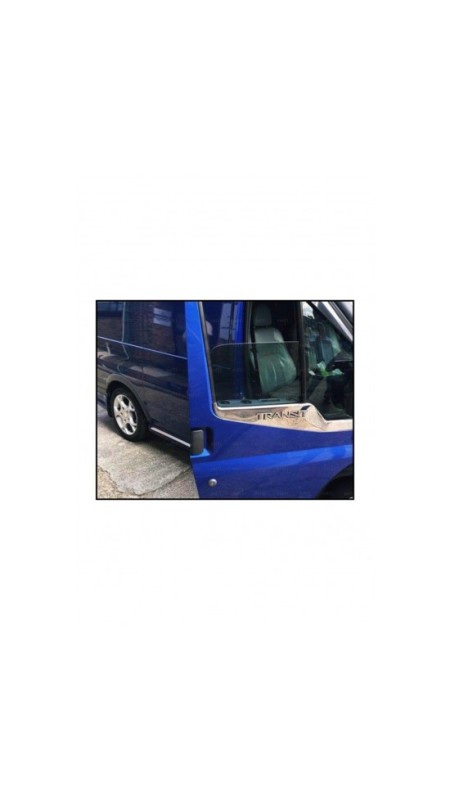 Transit Krom Cam Çıtası 2 Parça 2006-2014 Arası Paslanmaz Çelik Geniş Yazılı