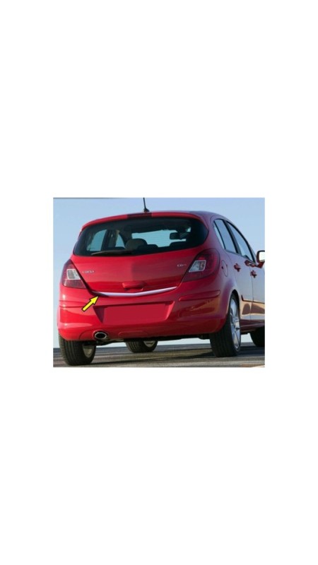 Opel Corsa D Krom Bagaj Alt Çıtası 2006-2015 Model Aralığı Uyumlu Parlak Paslanmaz Çelik 