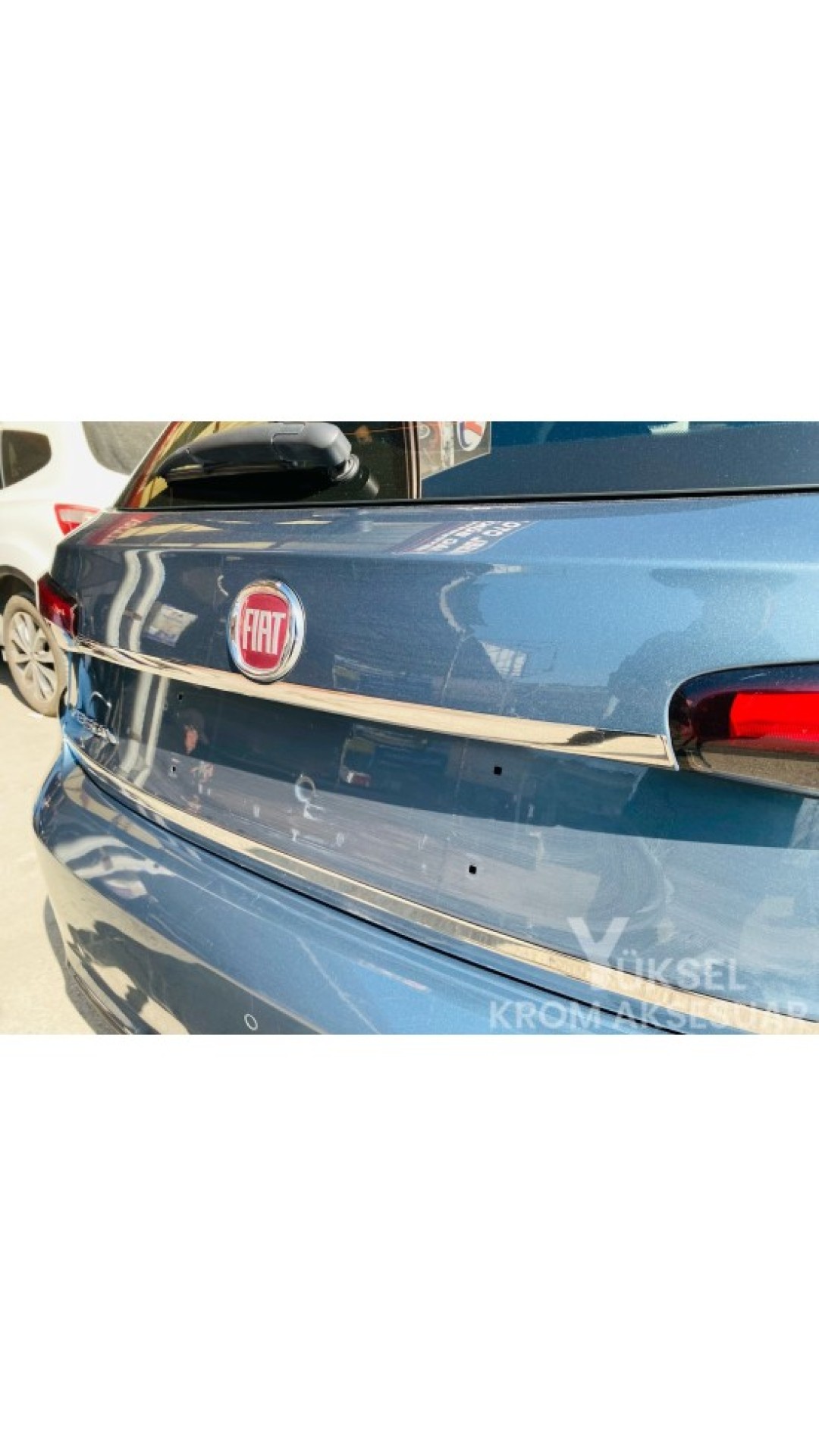 Fiat Egea Cross Krom Bagaj Alt Çıtası 2015 Üzeri Uyumlu Parlak Paslanmaz Çelik